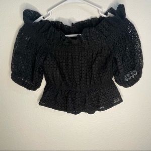 Express crop top • black • size xx small